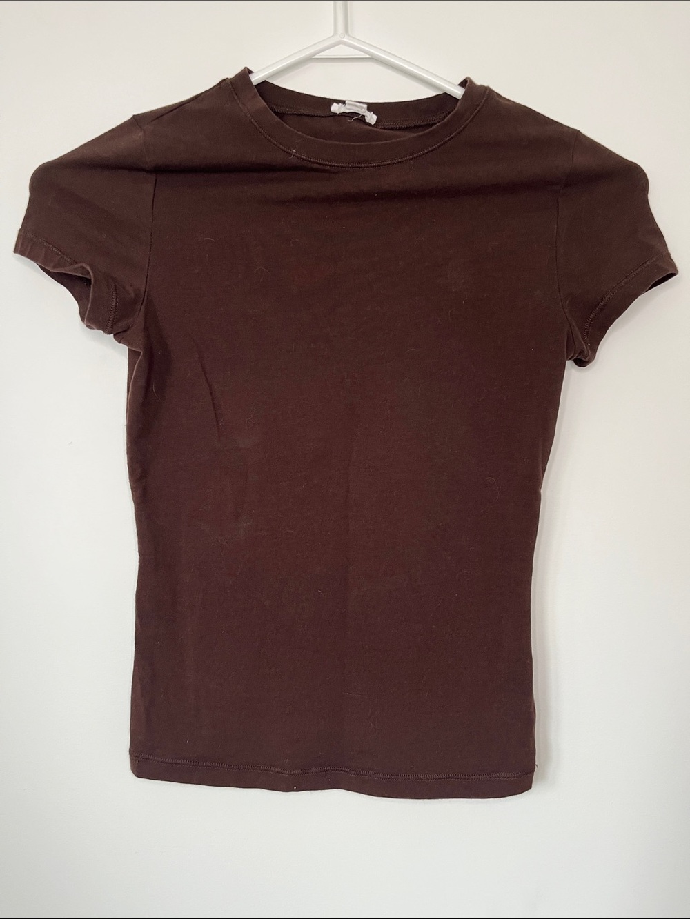 Garage Fitted Crewneck Tee - Chocolate Brown